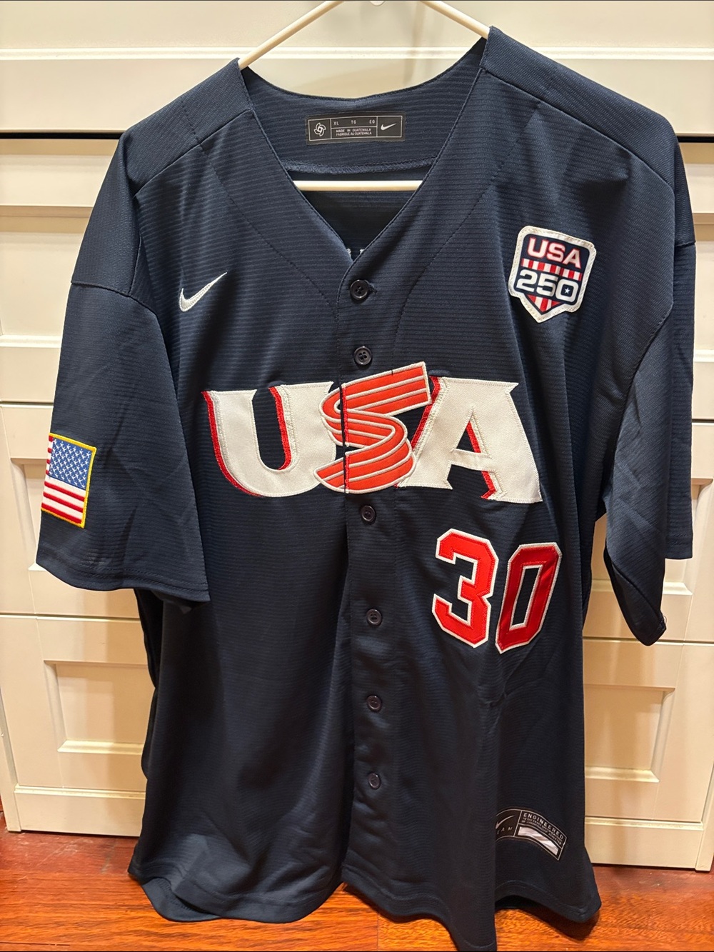 Nike Men’s Navy WBC Paul Skenes jersey #30 NWOT Size XL